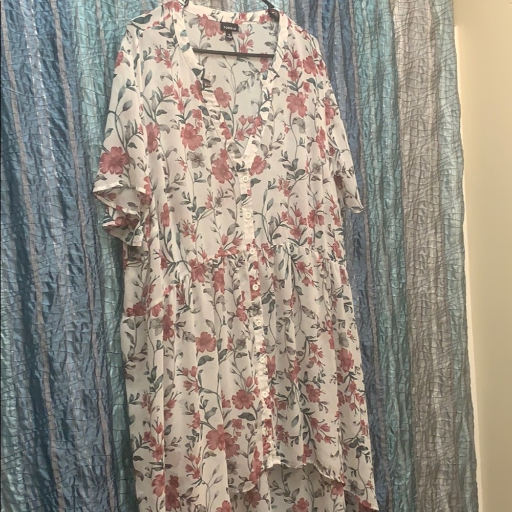 Torrid high low sheer top